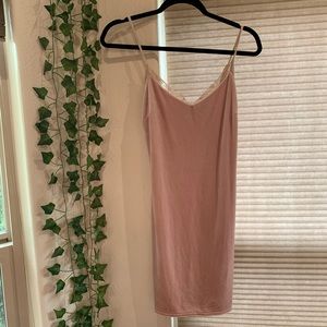 Velvet Bodycon dress with lace detail